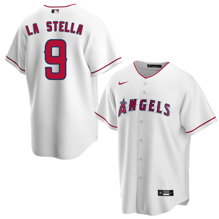 Nike Men #9 Tommy La Stella Los Angeles Angels Baseball Jerseys Sale-White